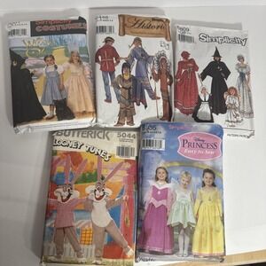 Kids Halloween Costume Sewing Patterns Lot Of 5 Simplicity‎ And Butterick